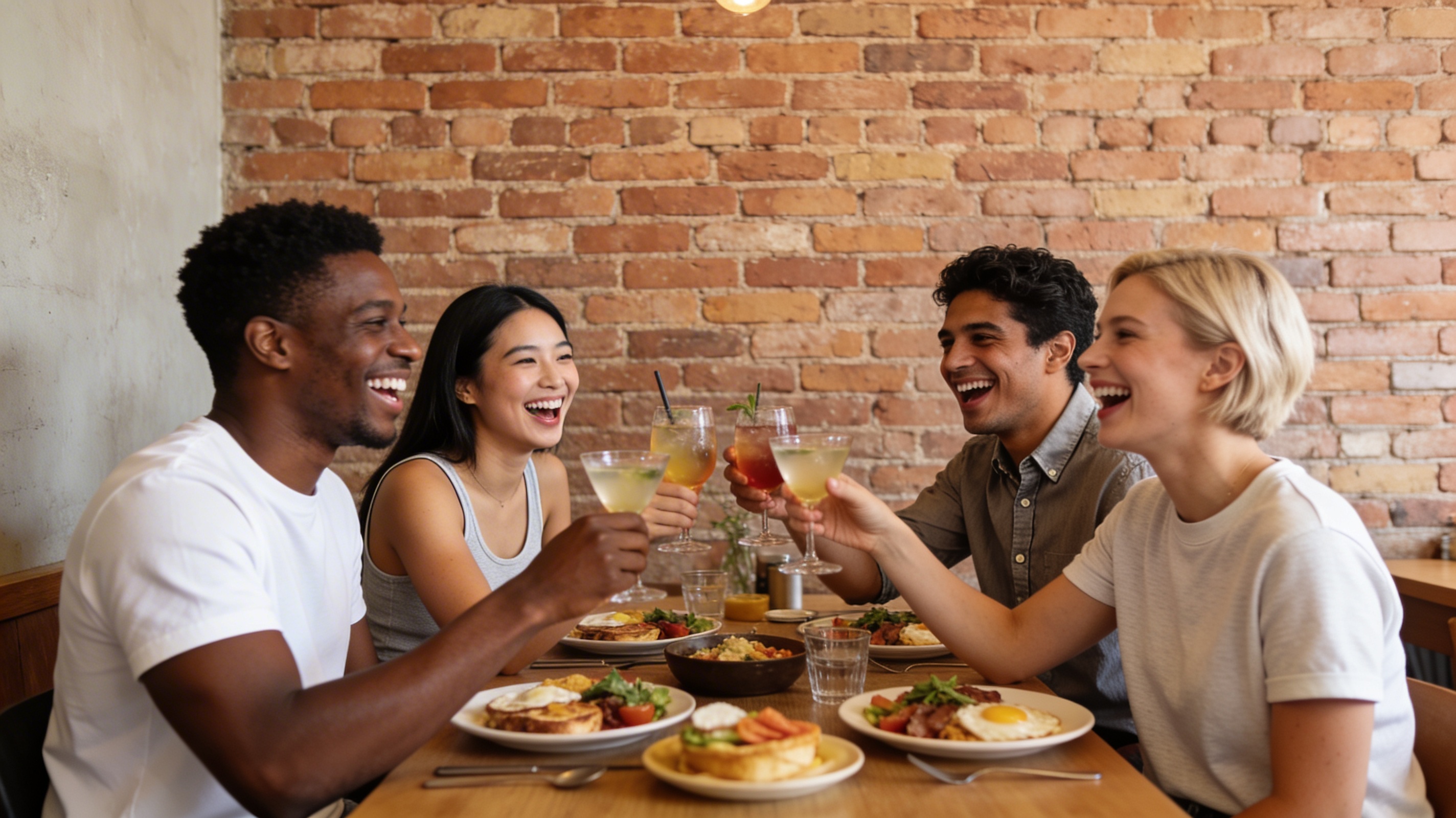 Diverse LGBTQ+ friend group